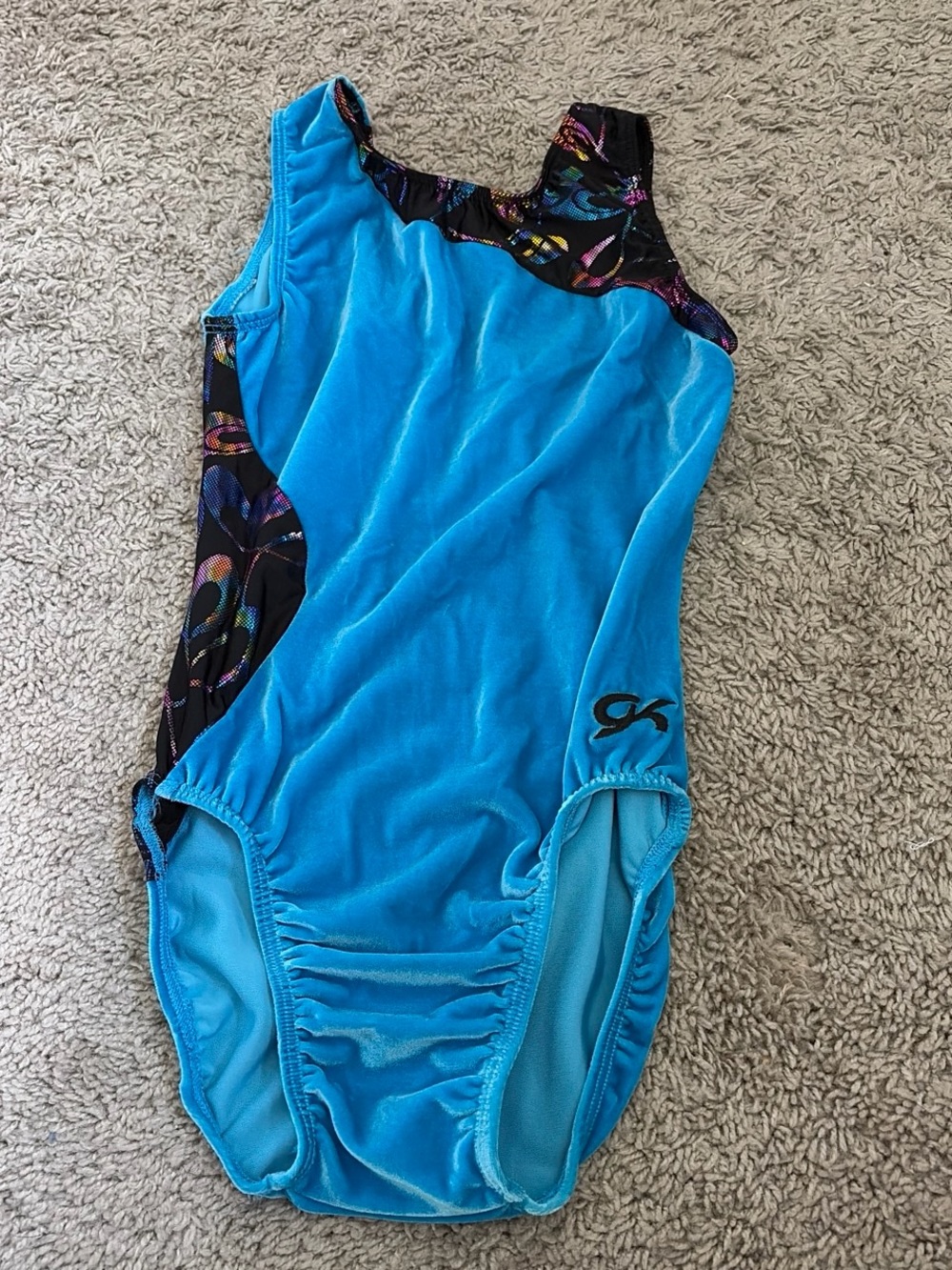 GK Blue Velvet Leotard